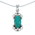 Southwest Turquoise Sterling Silver Snake Chain Necklace Set JX129165